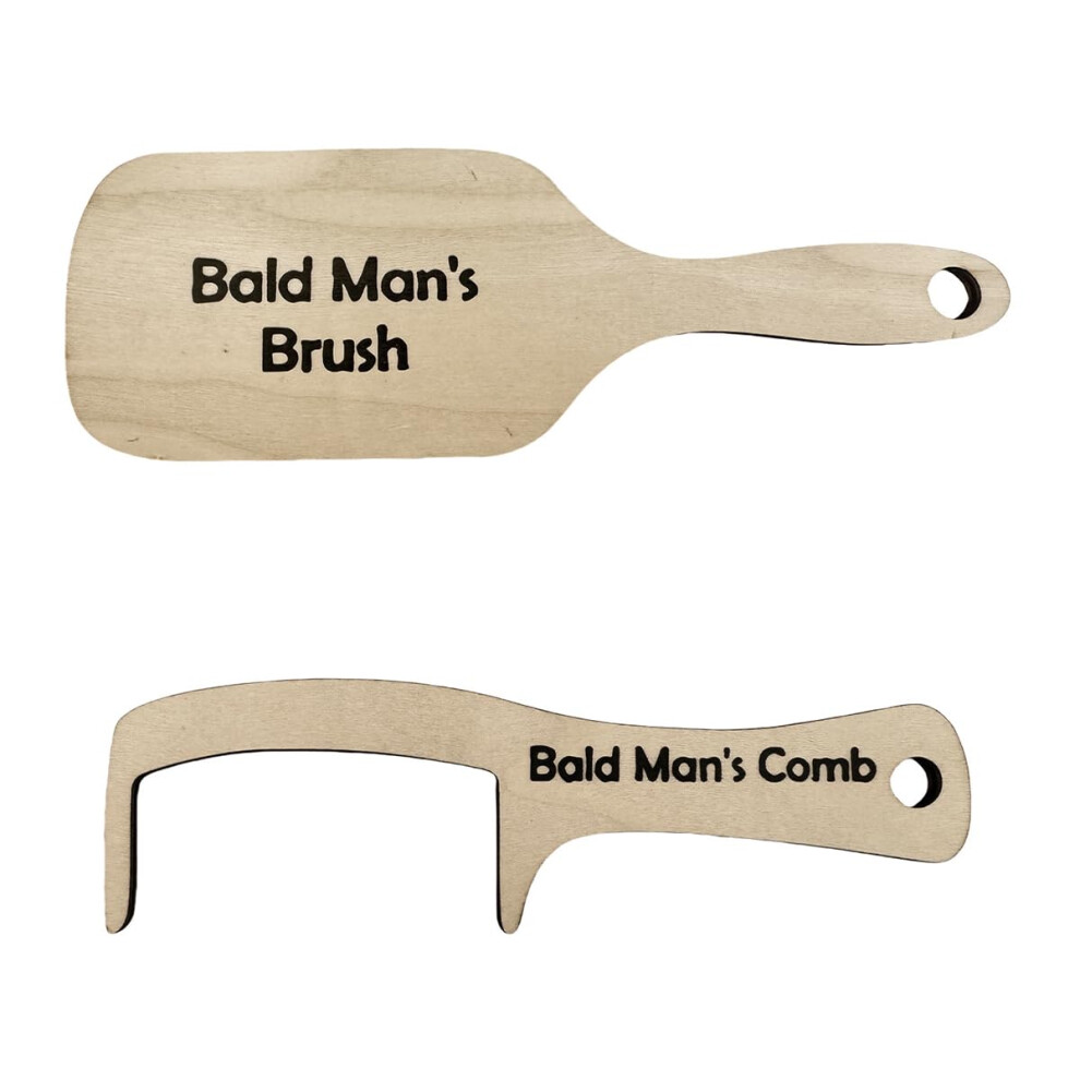 Voanzo Unisex Bald Man Comb Joke Set, Funny Hairless Combing Brush Gag Gifts For Men, Humorous Toothless Combs Brush For Friends Gift