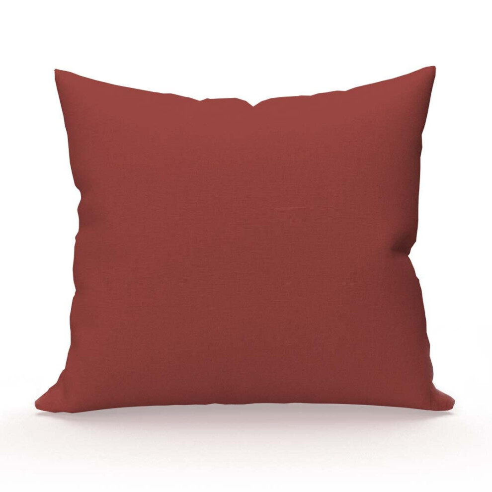 , Pillowcase, Cotton 57 Threads, Brick, 63 X 63 Cm Soleil D'ocre