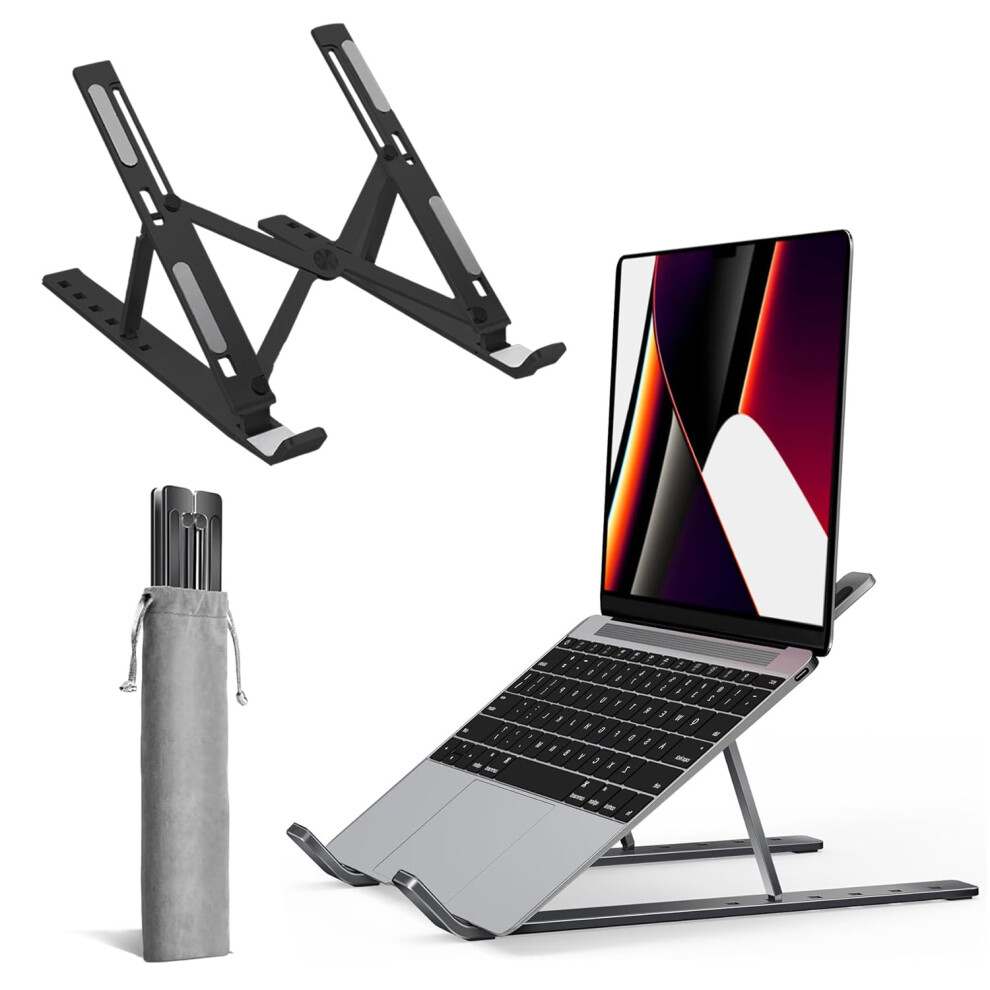 Roe Tenpo Adjustable Laptop Stand For Desk, 6-Angle Laptop Riser Portable Laptop Holder, Air-Ventilated Cooling Notebook Stand For Compatible With 5051225353155