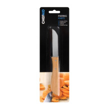 Chef Aid Paring Knife, Essential Kitchen Knife with Sharp Stainless Steel Blade and Comfortable Wooden Handle, Ideal for Peeling, Chopping & Slicing