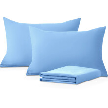 Moonlight Bedding Pillow Cases 2 Pack ? Sky Blue Pillowcases Envelope Closure Super Soft Brushed Microfiber Standard House Wife Pillow Covers, (50 X