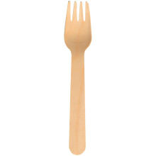 ABENA Gastro-Line 16cm Wooden Disposable Forks Made From 100% Compostable Birchwood Providing a Sustainable and Eco-Labelled Wooden Cutlery (Pack of