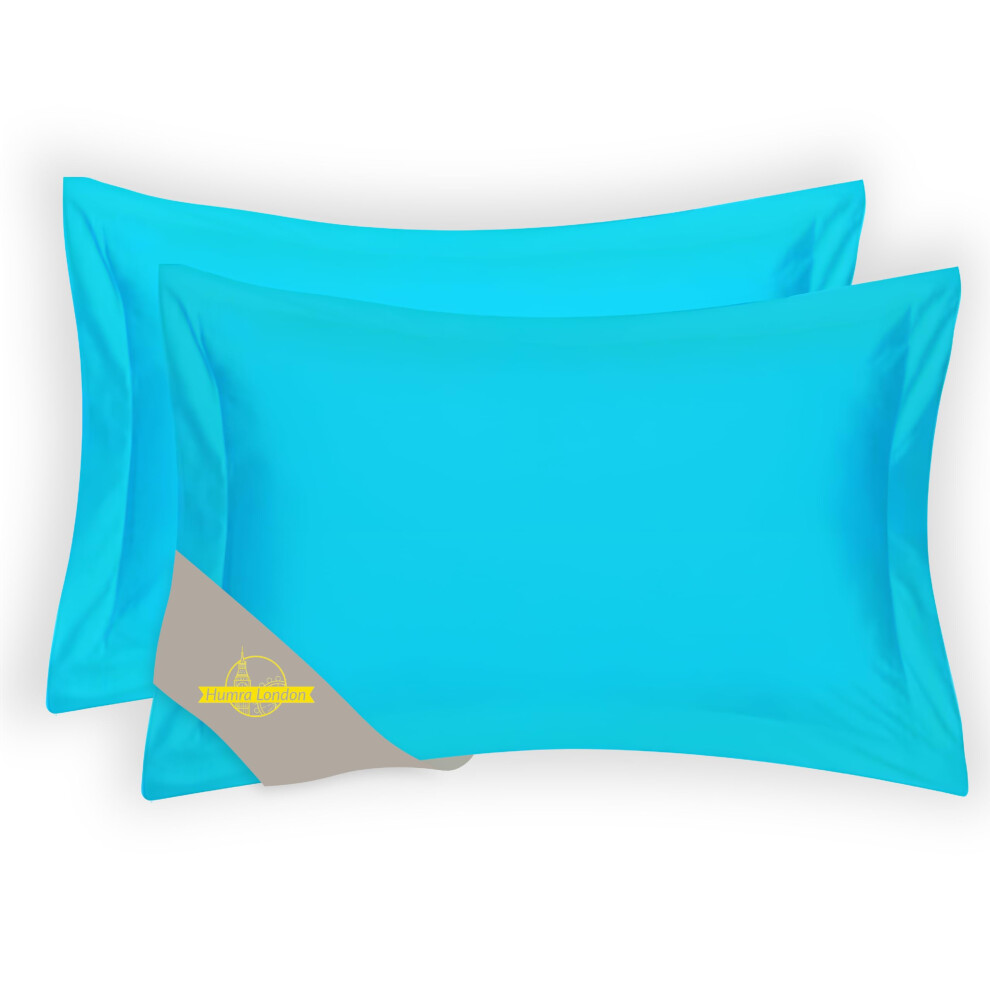 2 Pack 100% Brushed Microfiber 1800 Oxford Pillowcases, Stain Fade And Wrinkle Resistant, Soft And Cozy Oxford Pillow Cases | Hotel Humra London