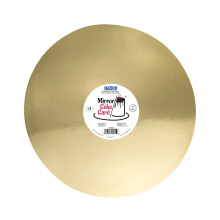 PME Mirror Cake Card Round-Metallic Gold-Pack of 3,30cm/12 Inch