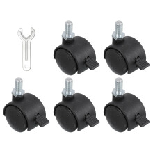 PATIKIL Office Chair Wheels Replacement 1", 5 Pcs Nylon Heavy Duty Office Furniture Casters Wheels with Wrench Universal Wheel for Hardwood Floor