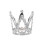 sourcing map Alloy Crystal Ball Display Holder Egg Stand Multiple Diamonds Silver Light Luxury Crown Shape 2PCS 1