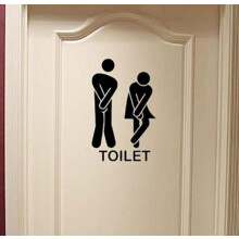 SIGNS247 Man & Woman Toilet WC Sticker - Easy-to-Apply Removable Household Home Decal, Perfect for Toilet, Bathroom, Window, Glass - Durable and