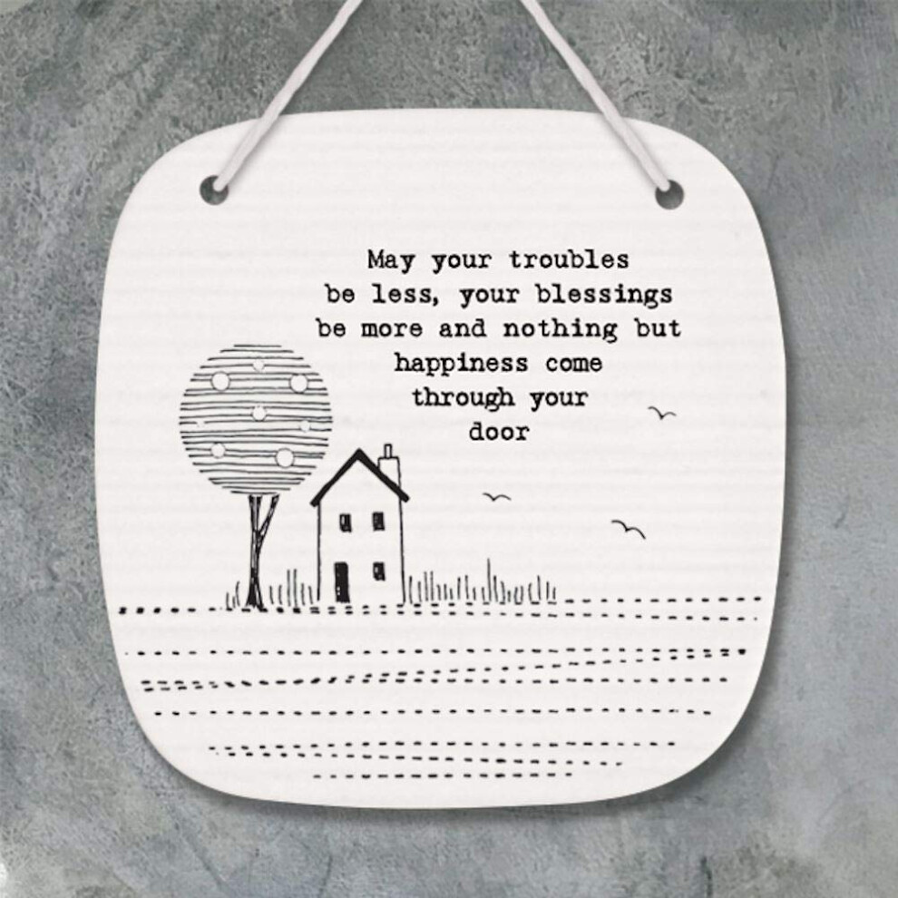 East Of India East Of India: Porcelain Sign - Nothing But Happiness