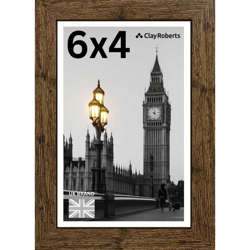 Picture Frame 6 X 4, Freestanding And Wall Mountable, 10 X 15 Cm, 6X4 Picture Frames, 6X4 Photo Frames, 4X6 Photo Collage Gallery Display Brown 5051225321277