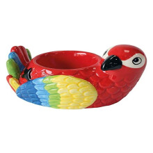 Crockery Critters Egg Cup from Deluxebase ? Parrot Ceramic Egg Holder, Cute Animal Shaped Boiled Egg Cups for Kids and Adults. Fun Novelty Gifts,