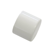 Gardinia End Cap for Curtain Rods, 2 Pieces, Chicago Series, 20 mm Diameter, Metal, White