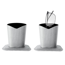 Bohue 2 Pieces Eyeglasses Holder Oxford Cloth Glasses Holder Glasses Desktop Display Stand Protect Glasses Upright Stand for Home Office And School