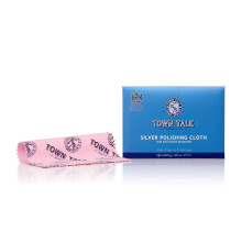 Town Talk Silver Polishing Cloth 12 x 17cm | 100% cotton cloth for tarnish removal and protection | Reusable | For silver jewellery and silverware