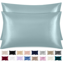 Lazzaro Satin Silk Pillowcases for Hair and Skin - Pillow Cases with Envelope Closure - Ultrasoft Standard Size Silk Pillowcases (50 x 75 cm) (16 -