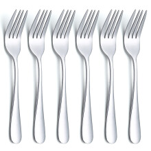 Evanda Dessert Forks 6 Pieces 14cm, Stainless Steel Pastry Forks Set, Fruit Forks, Mini Cake Forks, Appetizer Forks for Home, Wedding, Party, Cafe,