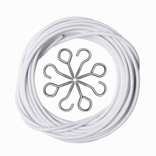 ASIWUJING Net Curtain Wire and Hooks Set, 10M Net Curtain Wire with 20pcs Eye Bolts and 20pcs Screw-in Hooks for Net Curtain Rod?