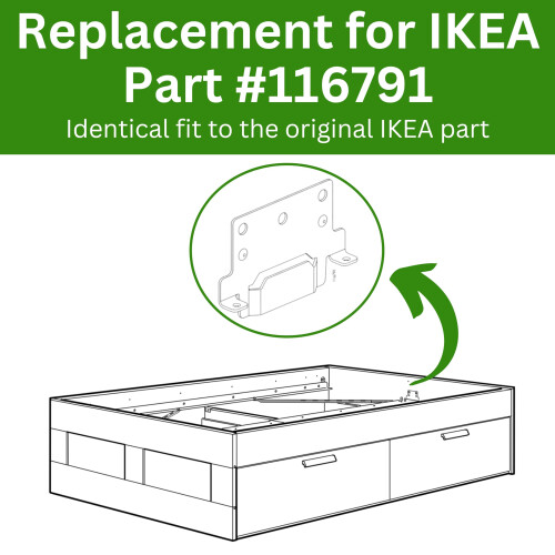 Spare Hardware Parts Replacement for IKEA Bed Frame Part 116791 (Mounting Plate) 1