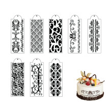 Jagowa 8PCS Cake Decorating Stencils Cake Templates Decorating Tools Printing Hollow Embossed Molds for Birthday Wedding Cake Decoration