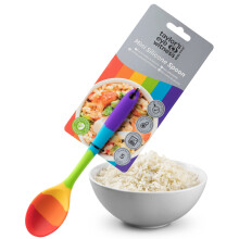 Taylors Eye Witness Mini Silicone Rainbow Stirring Spoon - Dishwasher Safe, Heat Resistant 260?C/500?F. Perfect for Non-Stick Pans. Small Enough for