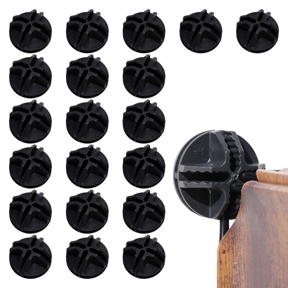 Miiqxx 20Pcs Wire Storage Cubes Connectors Wire Cube Connectors Cube Modular Storage Black Plastic Grid Cube Wire Organizer For Modular Closet Storage 5051225354183