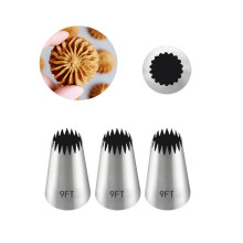 Aibakrs Churro Piping Nozzle,Piping Nozzles for Eclair,Extra Large Star Nozzle for Piping,Open Star Icing Nozzle Tip 9FT,3 Pcs