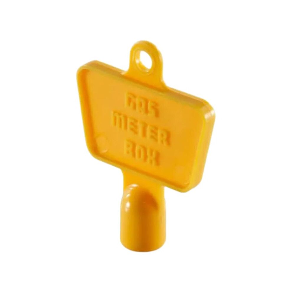 Jd Brands Yellow Gas Meter Keys ? Pack Of 1 Durable Plastic Key For Standard Uk Triangle Gas Meter Box Locks ? Easy Access For Homeowners, Landlords, 5051225354985