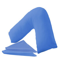 NURBAY V shaped pillowcase cover -100% Polycotton Back & Neck Support Orthopaedic Pregnancy |Nursing V Pillowcase covers only-Envelope Closure (Mid