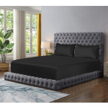 Microfibre Fitted Sheet 40cm Extra Deep Pocket Bed Sheet Soft Brushed Fabric Shrinkage and Fade Resistant Easy Care Bottom Fitted Sheet Bedding