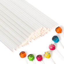 LABUYI 50pcs Cake Pop Kit - Topper Sticks, Lollipop Sticks for Cake Pops, Candies & Dessert, 10cm*3.5mm