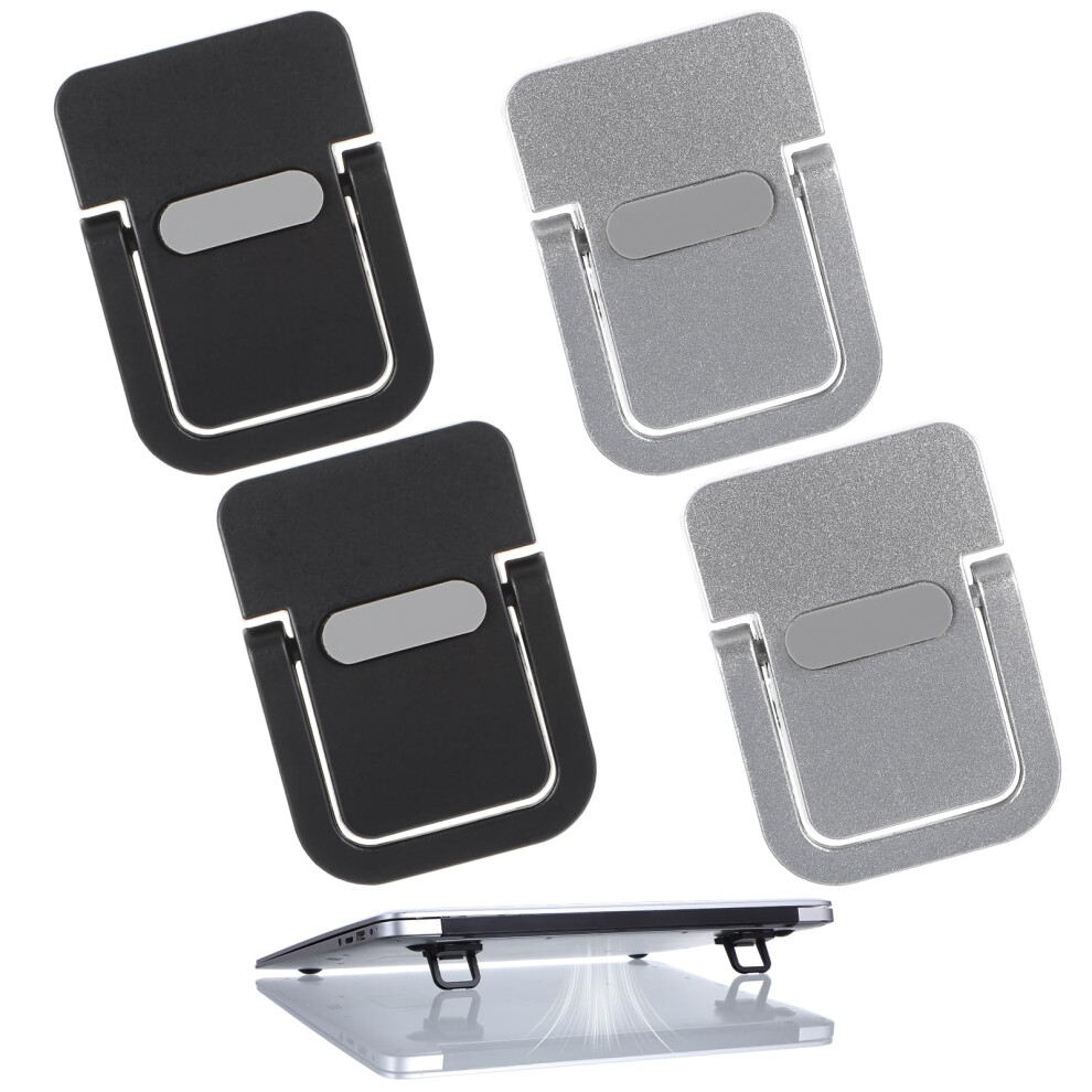 Mbaiyo 4Pcs Portable Keyboard Riser Self Adhesive Laptop Stand Invisible Mini Computer Feet For Desk Computer Keyboard Stand Laptop Holder With Anti 5051225354398