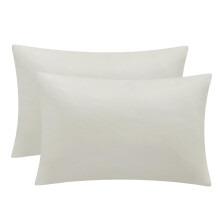 Tifschlaf Pillow Cases 2 Pack - Beige Cream Pillowcases Plain Pack of 2, Super Soft Brushed Microfiber Standard Queen Pillow Covers With Envelope