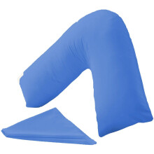 Nutra Nerd V pillow case Cover only - 100% Polycotton V shaped pillowcase cover - Neck & Back Support Orthopaedic Pregnancy Nursing V shape Pillow