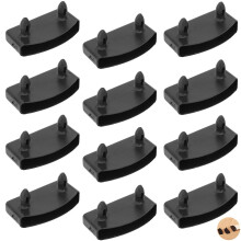 JFGDVW 12 Pcs Black Bed Slats Holders, Reusable Plastic Bed Slat Holders, Easy To Install For Single, Double, Queen And King Size Beds Frame