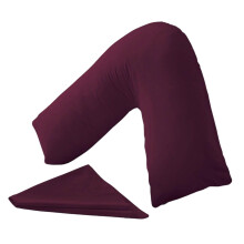 URBAN GROOVE V Shaped Pillowcase Cover Plain Polycotton Back & Neck Support Orthopaedic/Pregnancy/Nursing Pillowcase Cover - V Pillow case cover only