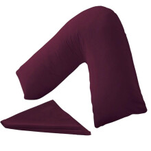 NURBAY V Shaped Pillowcase cover 100% Polycotton V pillowcase cover - Neck & Back Support Orthopaedic Pregnancy Nursing V shape Pillowcase cover only
