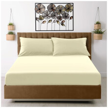 GC GAVENO CAVAILIA Microfiber Fitted Sheet Double - Plain Bed Sheets - Deep Pocket 10 inch (25cm) - Shrinkage, Wrinkle Resistant Bottom Sheet (137x193