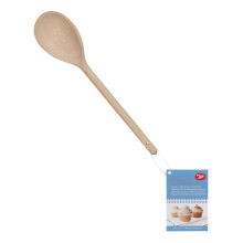 Tala Waxed Wooden Spoon, 30.5 cm Durable Cooking Spoon for Everyday Use, Safe for Non-Stick Cookware, Beige