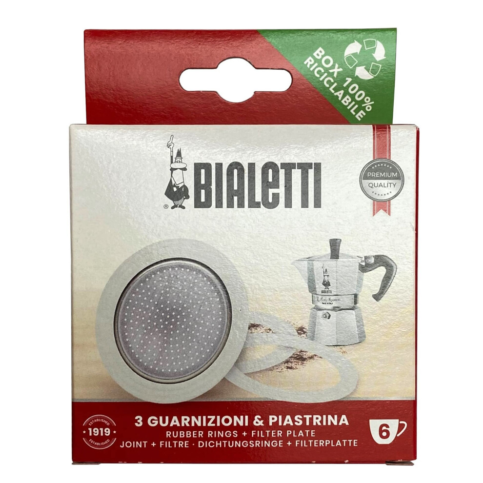 Bialetti Gasket And Filter For Coffee Maker Moka Dama 6 Cup