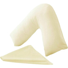 Nutra Nerd V pillow cases covers only - 100% Polycotton V shaped pillowcase cover - Neck & Back Support Orthopaedic Pregnancy Nursing V shape Pillow