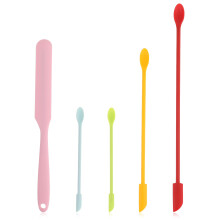 5 PCS Multicolor Facial Spatula Set Silicone Cosmetics Lotion Spatula Makeup Spatulas Beauty Spatula Reusable Rubber Spatula Beauty Silicone Stir
