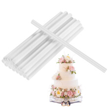 24 Pcs Cake Dowels for Tiered Cakes, 9.44" Cake Supports for Tiered Cakes, Plastic Cake Support Rods, Cake Dowel Rods Set, White Cake Stand Sticks for