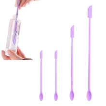 Wopanxye 4pcs Mini Beauty Spatulas, Silicone Makeup Spatula for Cosmetics and Kitchen Cooking Baking Jar, Getting Last Drop Lotion Cream from Narrow