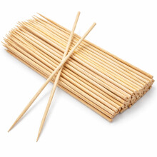 150 Large 30cm Round Wooden Bamboo Kebab Skewers, Food Grade, Safe and Sturdy, 12" Long Cocktail Sticks, Ideal for BBQ, Cake Topper, Chocolate