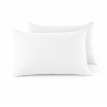 Pack of 2 100% Poly Cotton Housewife Pillow Case/Cover Soft Plain Dyed For Bedroom Pillowcase Pair (White)