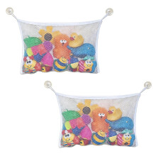 2Pcs Baby Bath Toy Storage Net, Kids Toy Storage Organiser, Bathroom Wall Storages Mesh With Strong Suction Cups for Bathroom, Hanging on Bathrooms