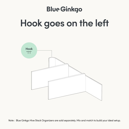 BLUE GINKGO Hive Stack Organizer Partition ? (Made in Korea, White) 2