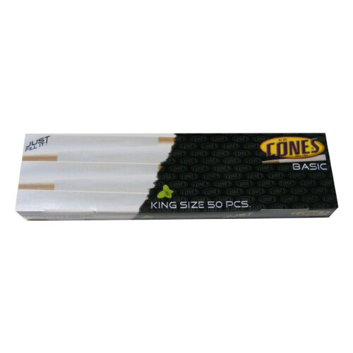 50 Smoking Papers Cones vorgerollt - King Size 109mm - mit Tip/Roach