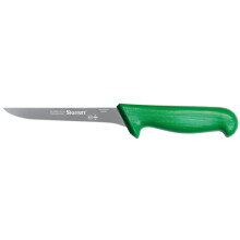 Starrett Professional Stainless Steel Chefs Kitchen Boning Knives - Narrow Straight Profile - 6-inch (150mm) - Green Handle