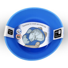 Axus Decor Flex-e-Bowl (Blue) Flexible Small Silicone Bowl, 500ml - Filler Mixing Bowl with Measuring Markers, Flat Base & Reusable - Accommodate up