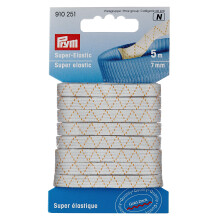 Prym - Prym White (7mm, 5m) Super Elastic - 1 Unit